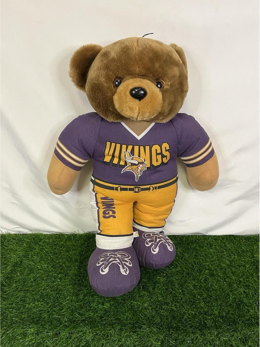RARE VTG 90s Minnesota Vikings 1999 Good Stuff 24" NFL Plush Stuffed Animal Bear